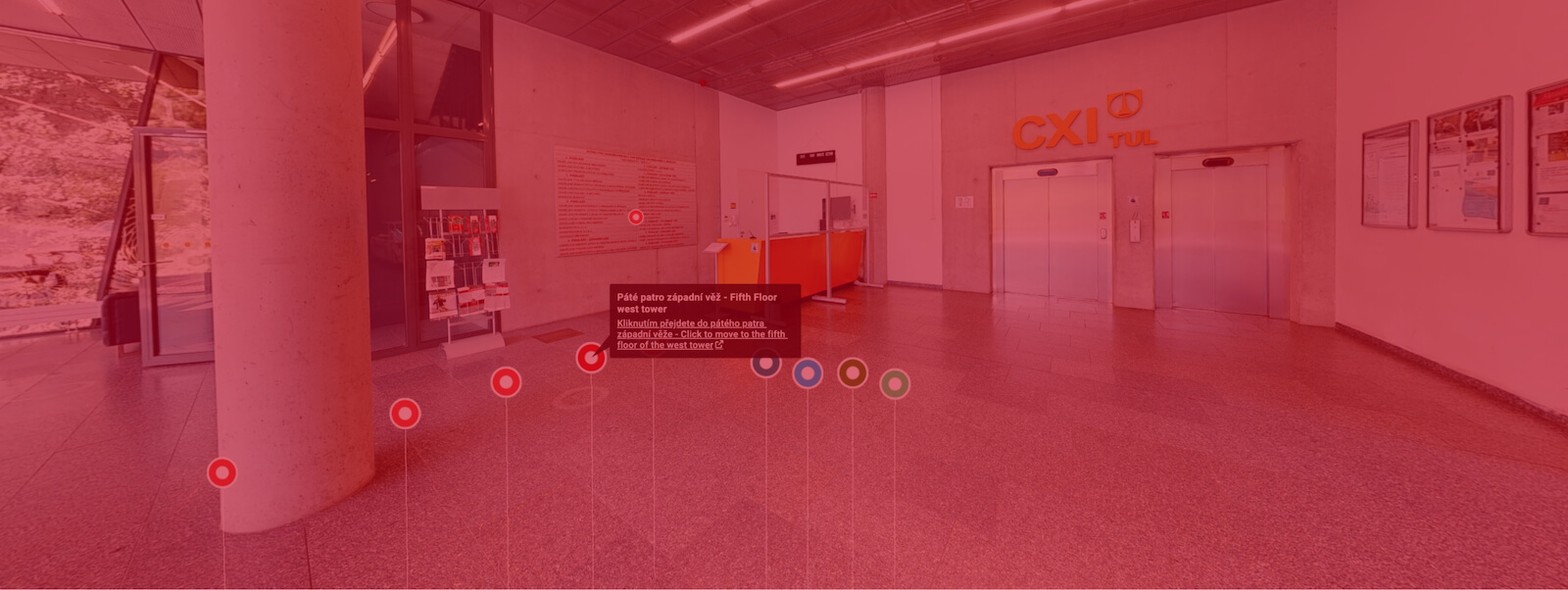 Virtuální prohlídka budovy L CXI TUL